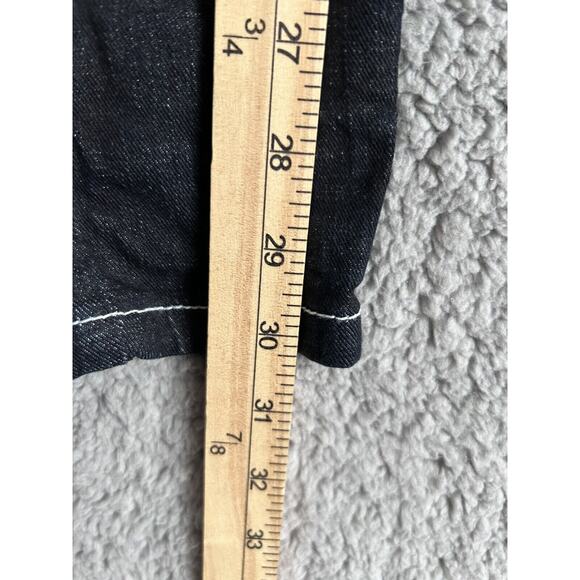 Qruel Jeans Co. Mens 34 X 30 1/2 Embroidered Pocket Skater Denim Black Jeans - Picture 11 of 16